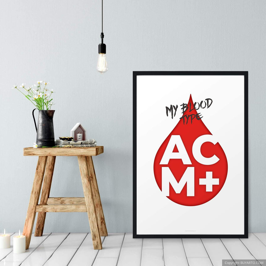 My Bloodtype - ACM+ - Buyarto - Plakater til Fan’tastiske mennesker