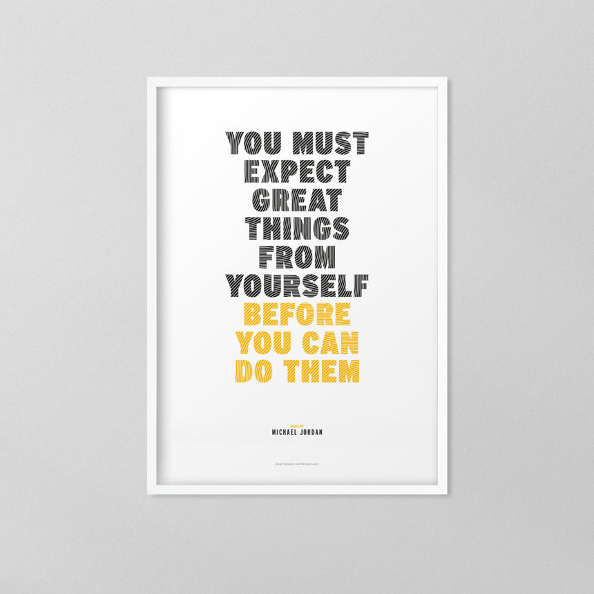 Citatplakater - Expect great things! - Plakater fra Buyarto