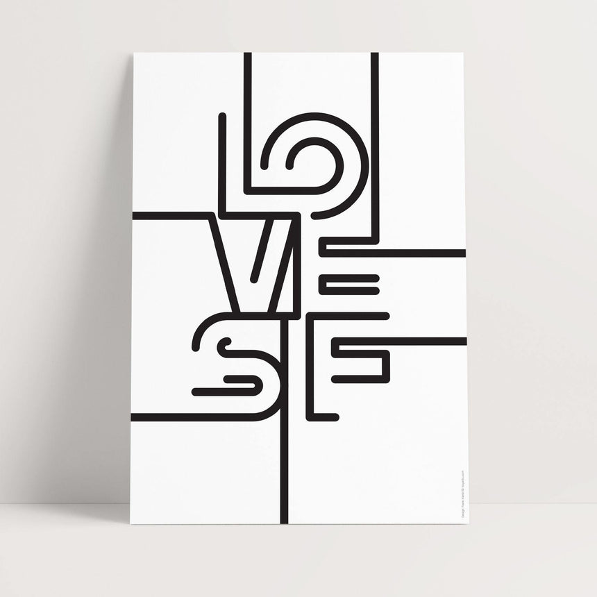 Love Initials - SIF - Buyarto - Plakater til Fan’tastiske mennesker