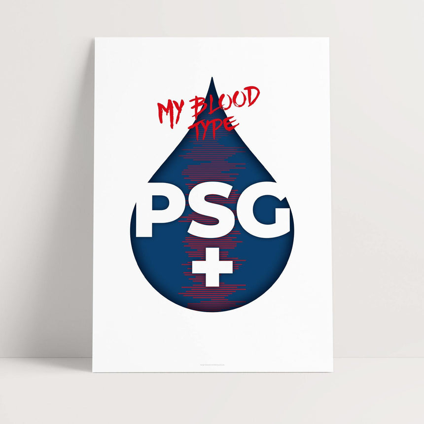 My Bloodtype - PSG+ - Buyarto - Plakater til Fan’tastiske mennesker