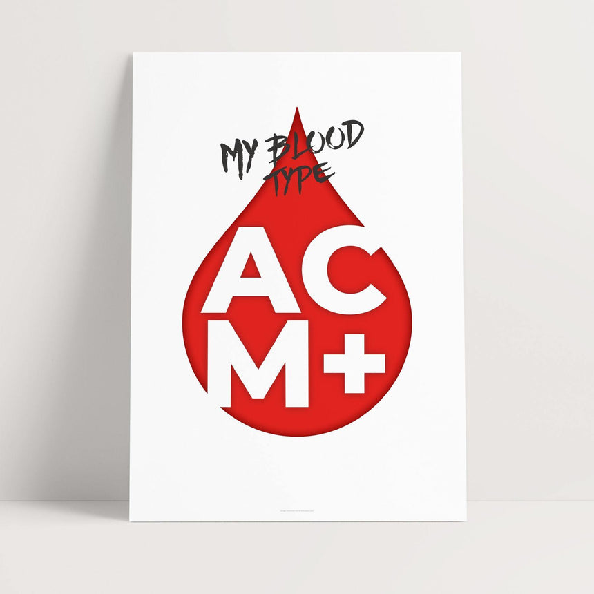 My Bloodtype - ACM+ - Buyarto - Plakater til Fan’tastiske mennesker