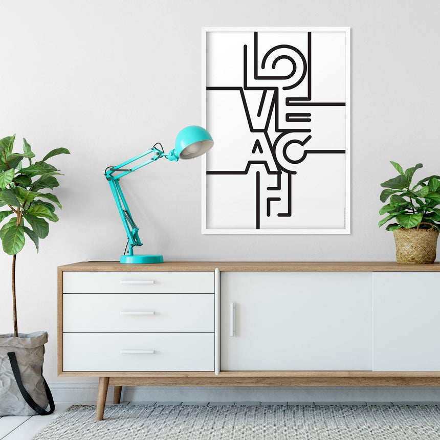 Love Initials - ACH - Buyarto - Plakater til Fan’tastiske mennesker