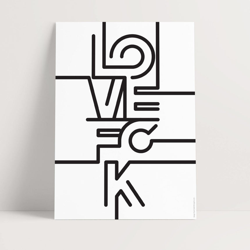 FCK plakat - Love Initials - FCK plakater