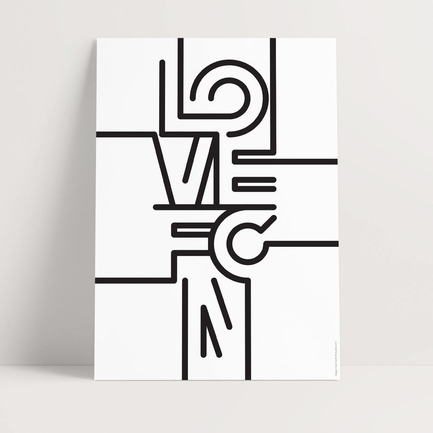 Love Initials - FCN - Buyarto - Plakater til Fan’tastiske mennesker