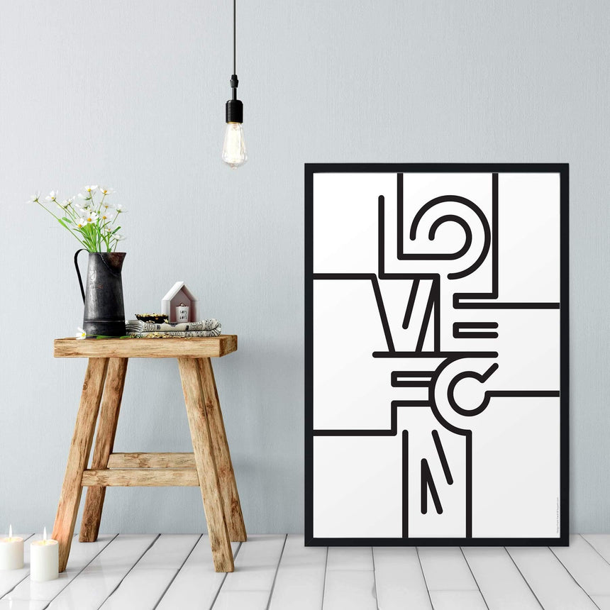 Love Initials - FCN - Buyarto - Plakater til Fan’tastiske mennesker