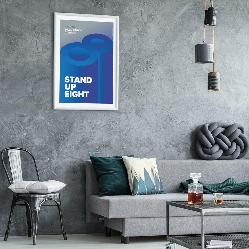 Stand up Eight - Blue - Buyarto - Plakater til Fan’tastiske mennesker