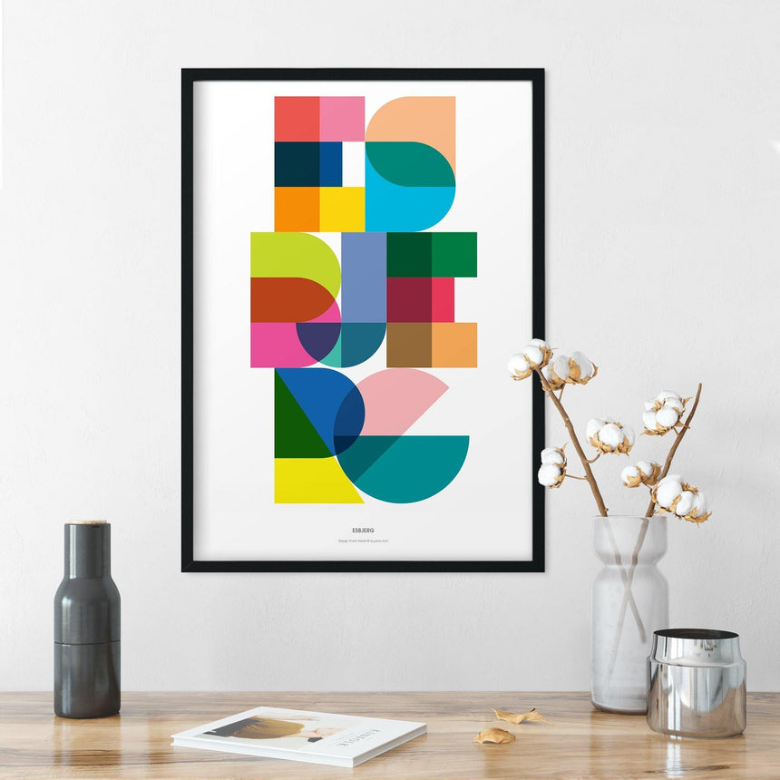Countries and Cities - Esbjerg Color - Buyarto - Plakater til Fan’tastiske mennesker