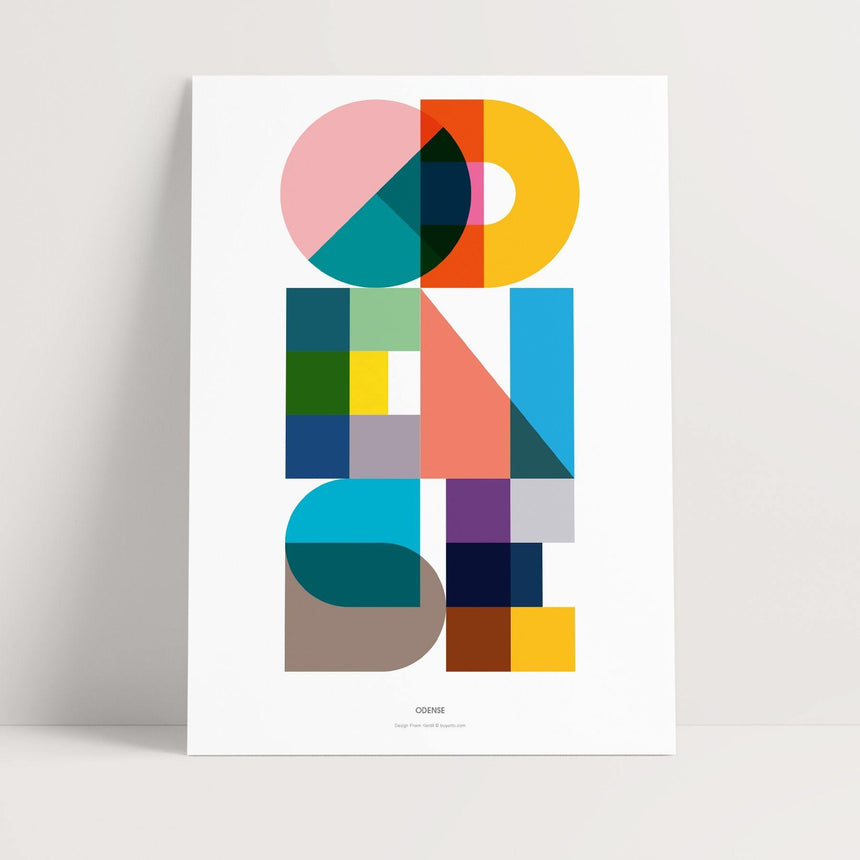 Countries and Cities - Odense Color - Buyarto - Plakater til Fan’tastiske mennesker